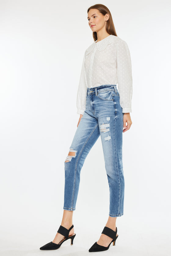 Clemence High Rise Mom Jeans - Official Kancan USA