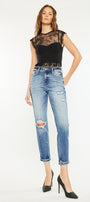 Clemence High Rise Mom Jeans - Official Kancan USA