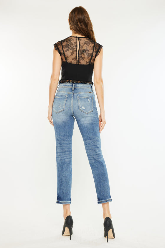 Clemence High Rise Mom Jeans - Official Kancan USA