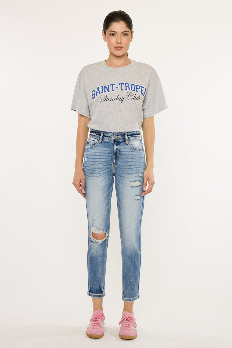 Clemence High Rise Mom Jeans