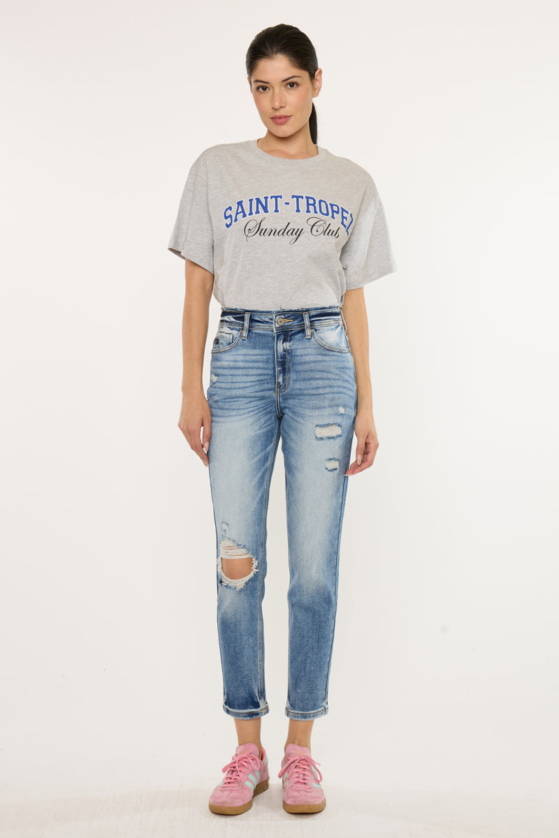 Clemence High Rise Mom Jeans
