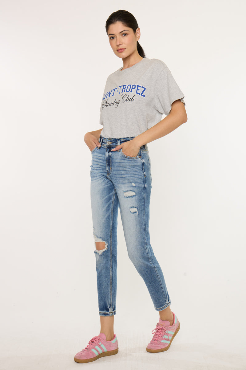 Clemence High Rise Mom Jeans