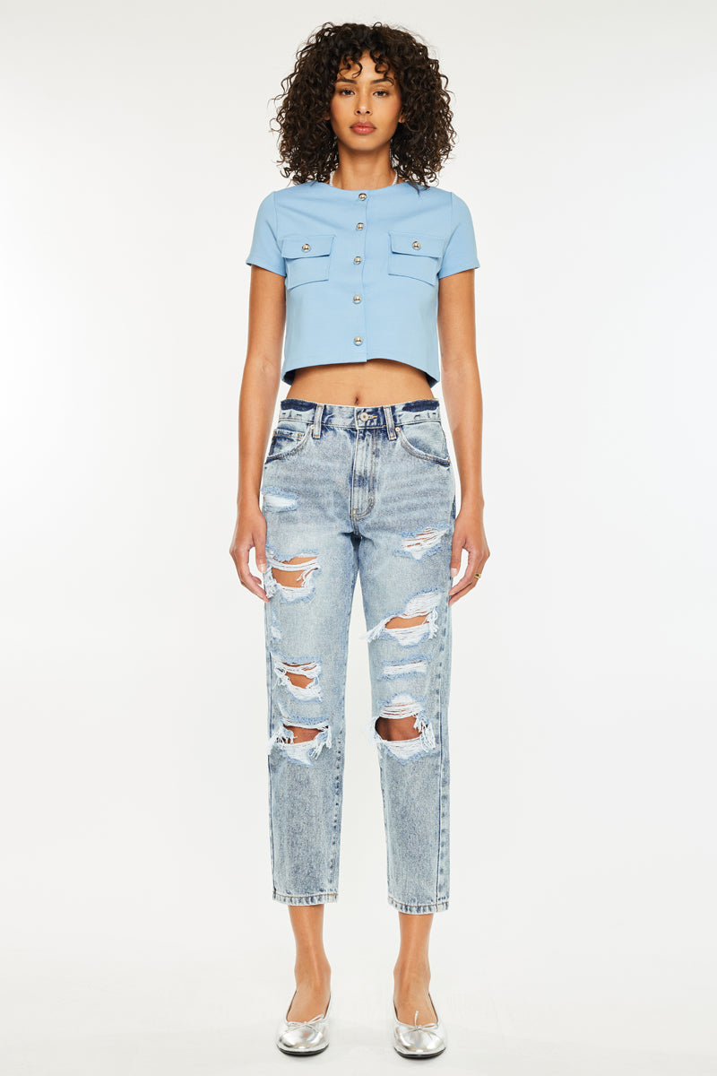 Karen Ultra High Rise Mom Jeans - Official Kancan USA