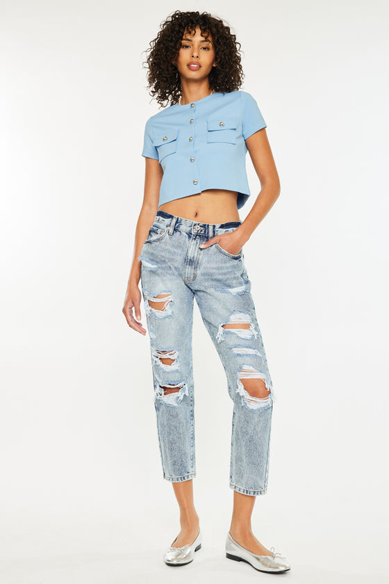 Karen Ultra High Rise Mom Jeans - Official Kancan USA
