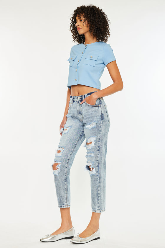 Karen Ultra High Rise Mom Jeans - Official Kancan USA