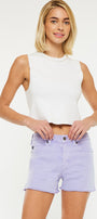 Lilac High Rise Shorts - Official Kancan USA