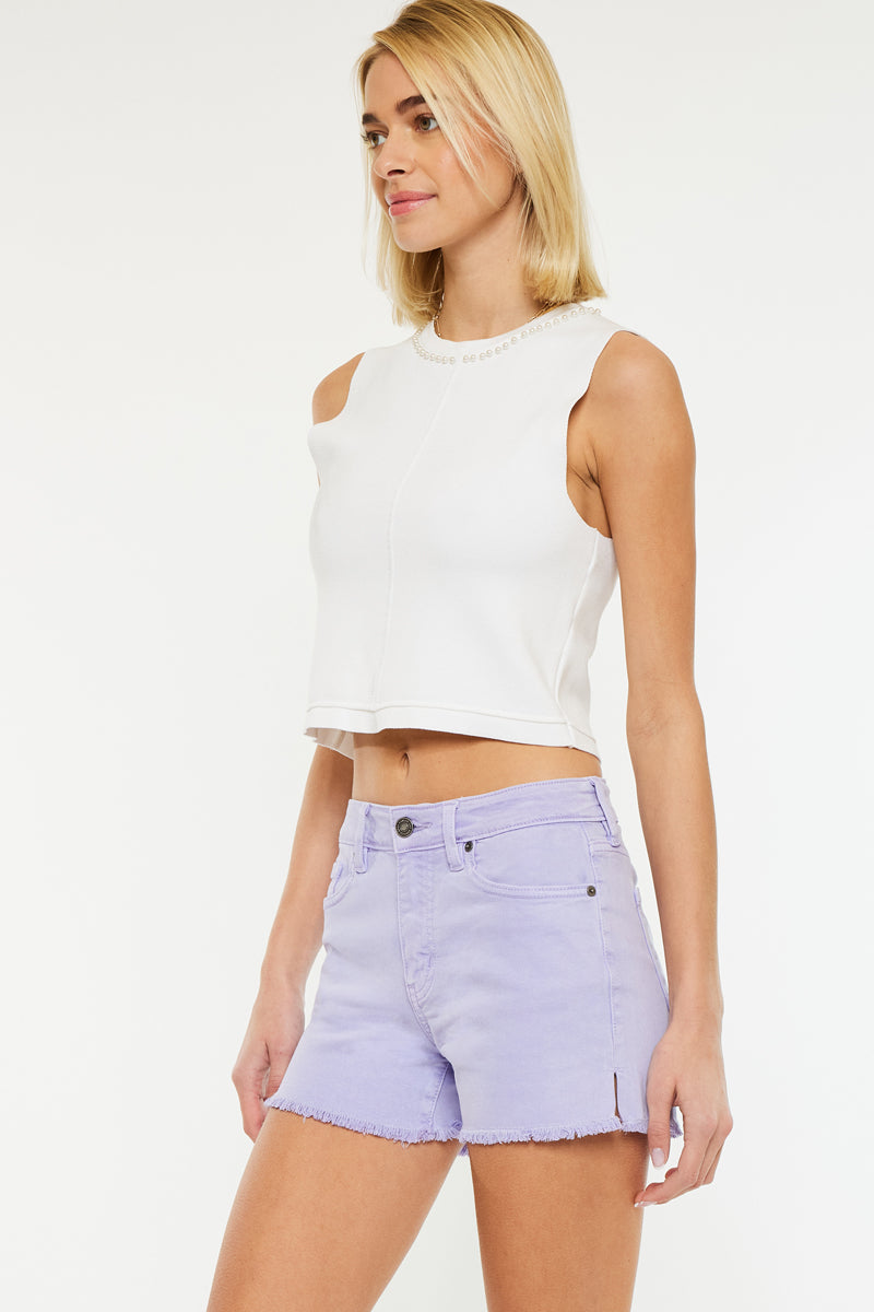 Lilac High Rise Shorts - Official Kancan USA