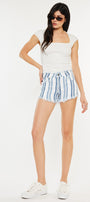 Caspian High Rise Striped Shorts - Official Kancan USA