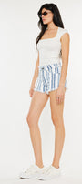 Caspian High Rise Striped Shorts - Official Kancan USA