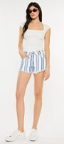 Caspian High Rise Striped Shorts - Official Kancan USA