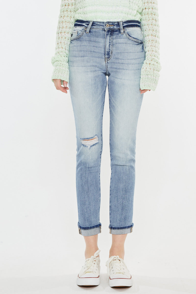 Remio High Rise Mom Jeans - Official Kancan USA