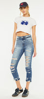 Cheyenne Ultra High Rise Ankle Skinny Jeans - Official Kancan USA