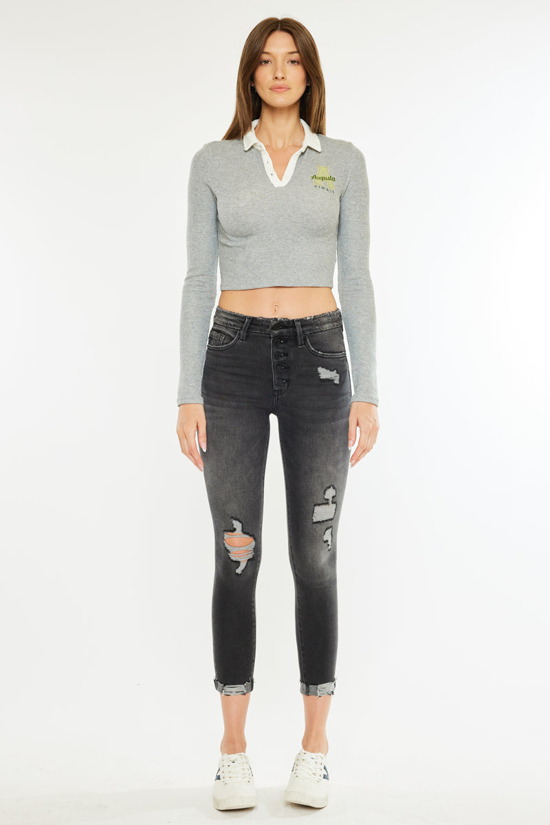 Cassidy High Rise Ankle Skinny Jeans - Official Kancan USA