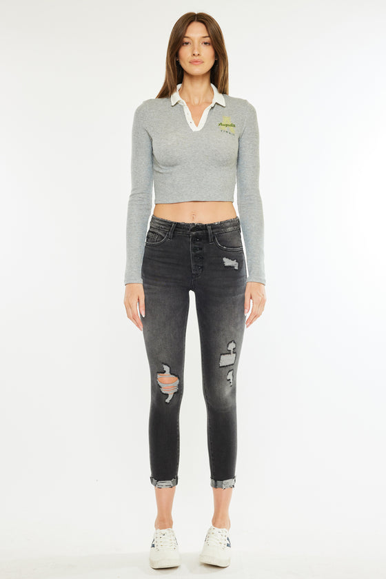 Cassidy High Rise Ankle Skinny Jeans - Official Kancan USA