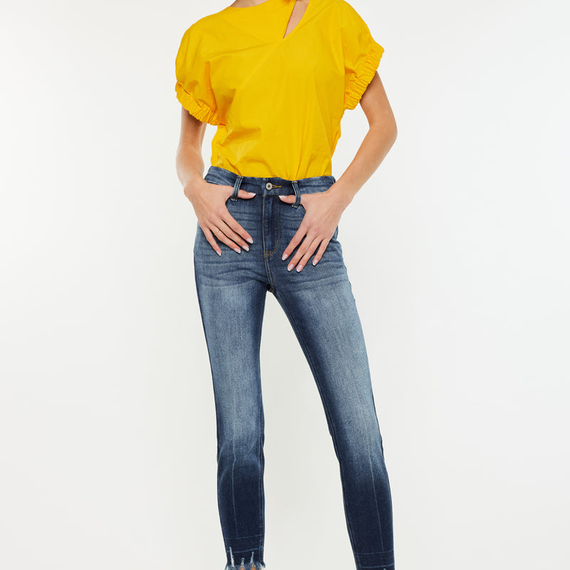 Eliza High Rise Ankle Skinny Jeans - Official Kancan USA