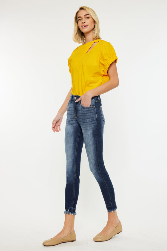 Eliza High Rise Ankle Skinny Jeans - Official Kancan USA