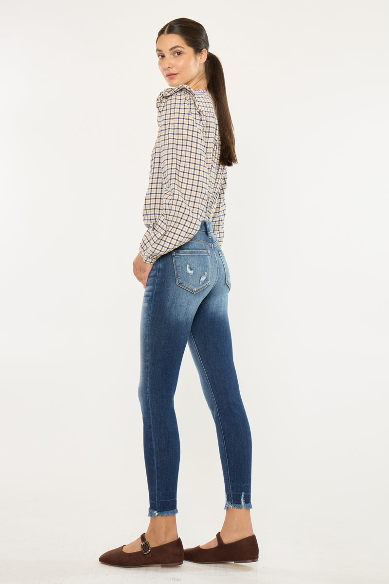 Eliza High Rise Ankle Skinny Jeans - Official Kancan USA