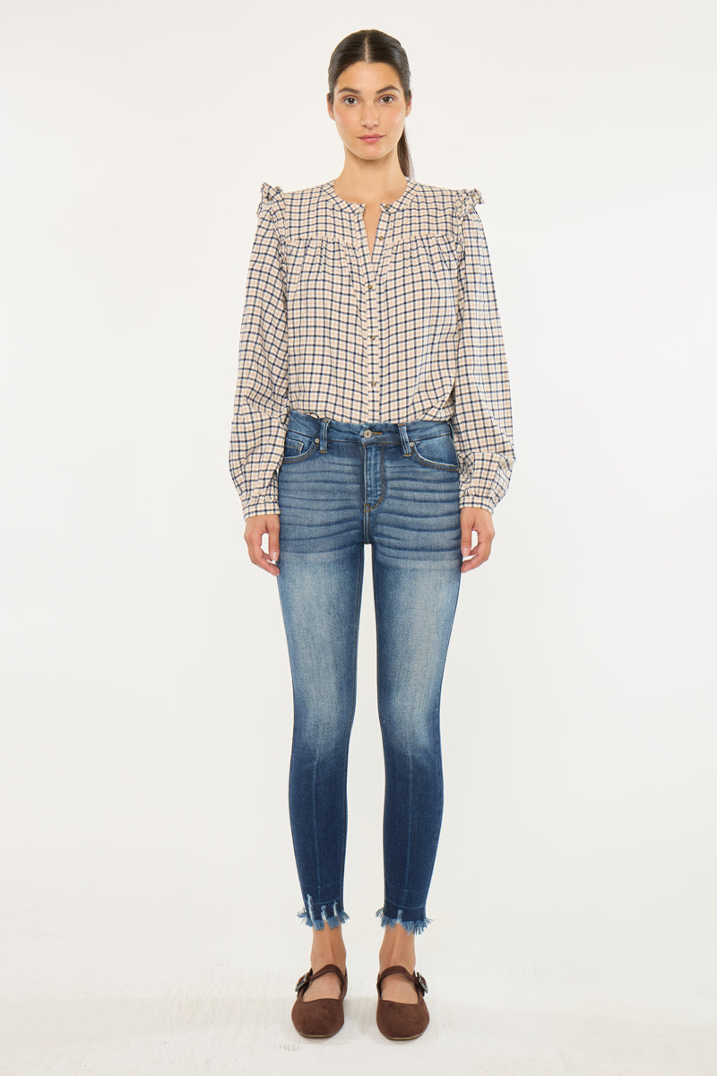 Eliza High Rise Ankle Skinny Jeans - Official Kancan USA