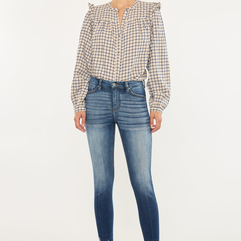 Eliza High Rise Ankle Skinny Jeans - Official Kancan USA