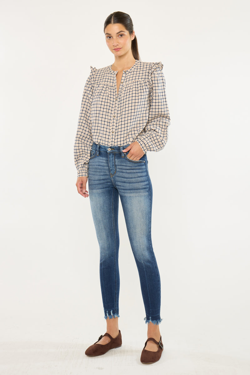 Eliza High Rise Ankle Skinny Jeans - Official Kancan USA