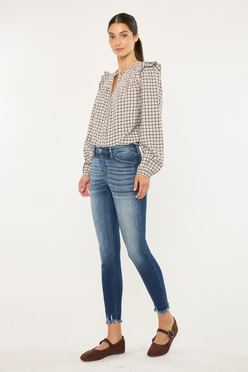 Eliza High Rise Ankle Skinny Jeans - Official Kancan USA