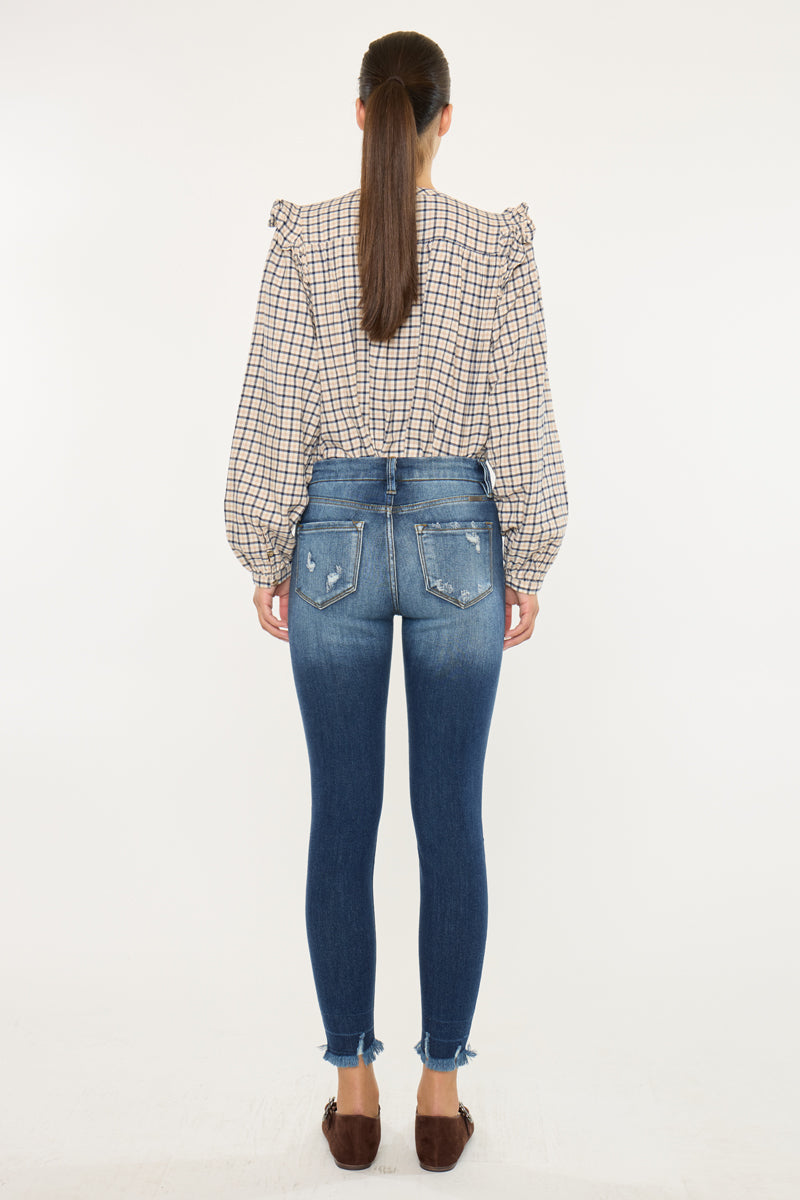 Eliza High Rise Ankle Skinny Jeans - Official Kancan USA