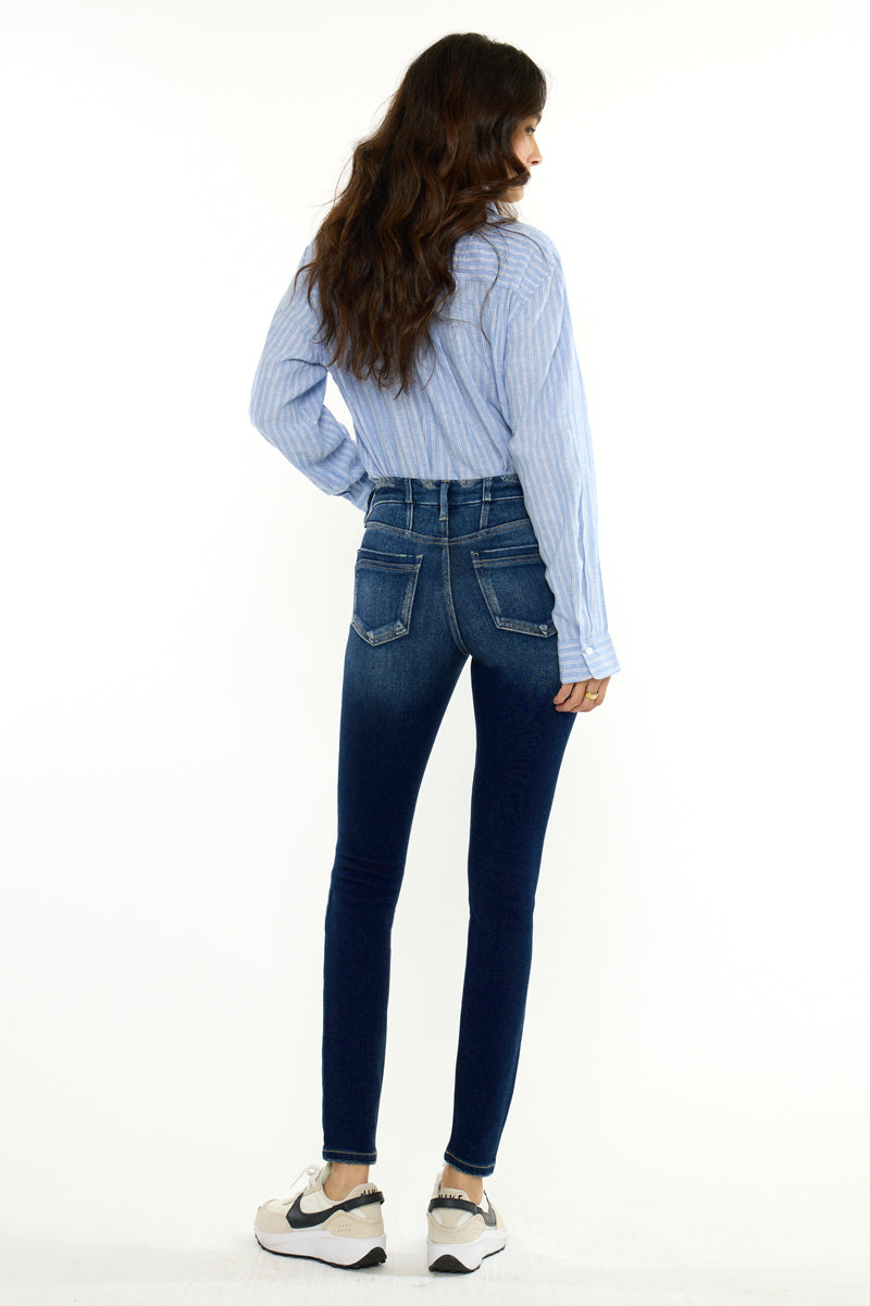 Novah High Rise Super Skinny Jeans with 5-Button Fly