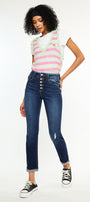 Reese High Rise Slim Straight Leg Jeans - Official Kancan USA