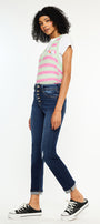 Reese High Rise Slim Straight Leg Jeans - Official Kancan USA