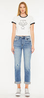 Kaly High Rise Slim Straight Leg Jeans - Official Kancan USA