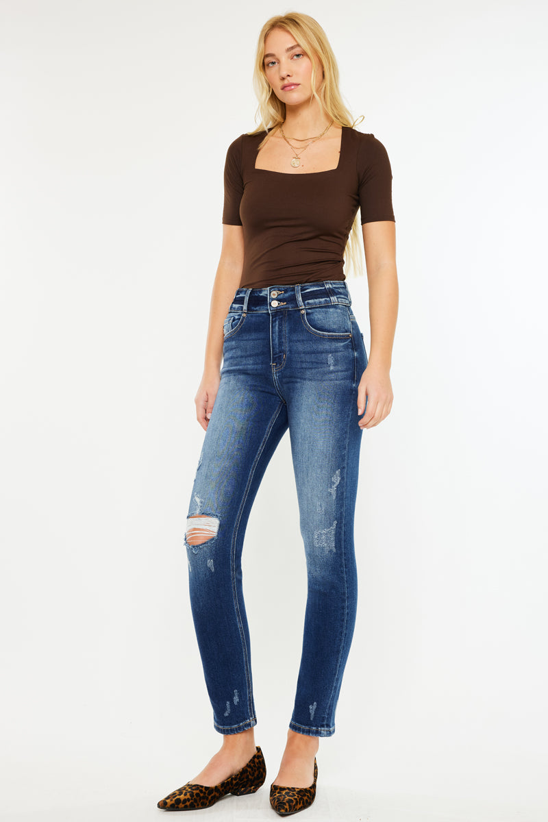 Alanis High Rise Straight Leg Jeans - Official Kancan USA