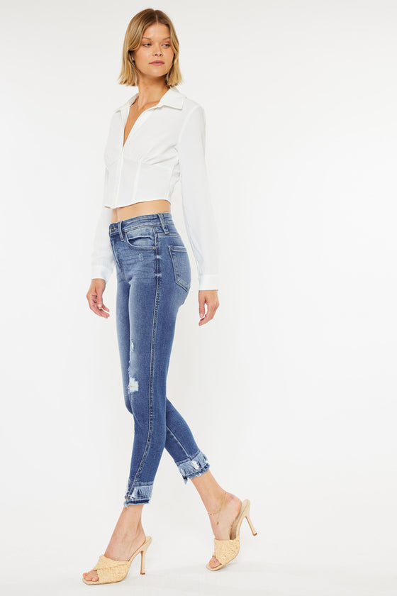 Safiya High Rise Ankle Skinny Jeans - Official Kancan USA