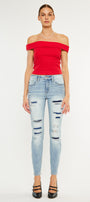 Natasha High Rise Patched Super Skinny Jeans - Official Kancan USA