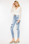 Natasha High Rise Patched Super Skinny Jeans - Official Kancan USA