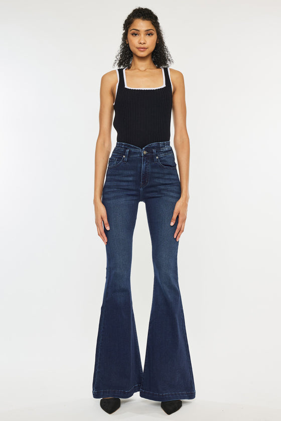 Elowen High Rise Super Flare Jeans - Official Kancan USA