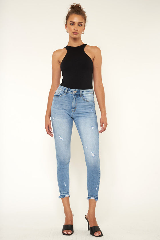 Terri High Rise Ankle Skinny Jeans - Official Kancan USA