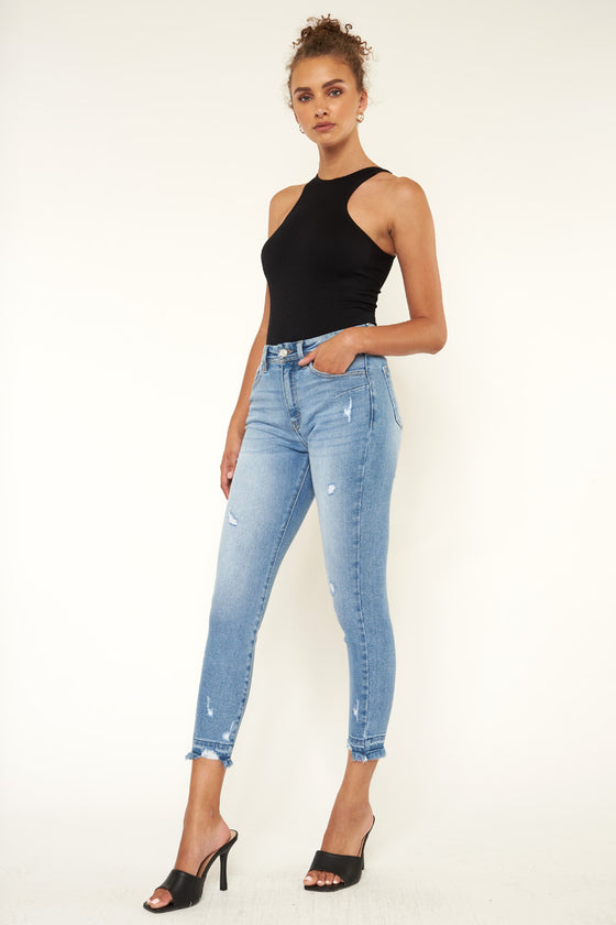 Terri High Rise Ankle Skinny Jeans - Official Kancan USA