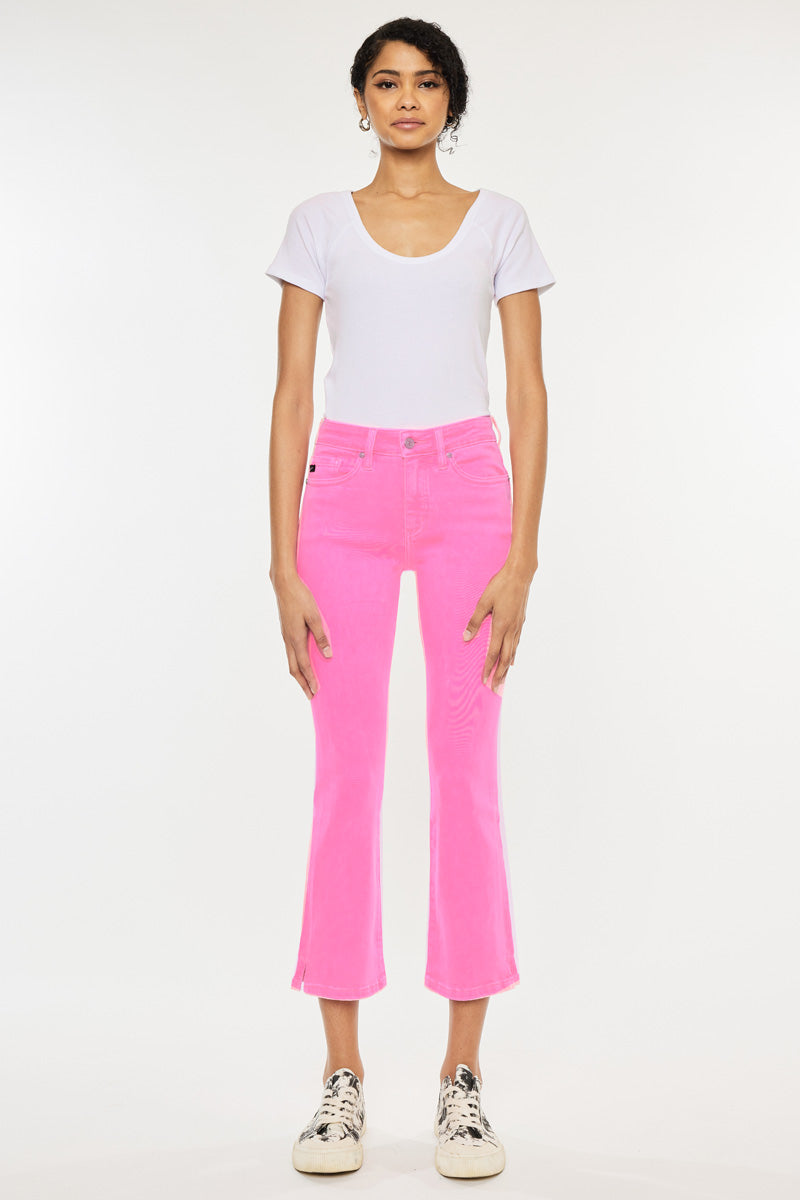 Jeans kick flare hotsell con bajo desflecado