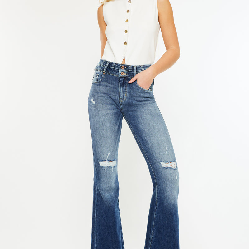 Chloe High Rise Super Flare Jeans - Official Kancan USA