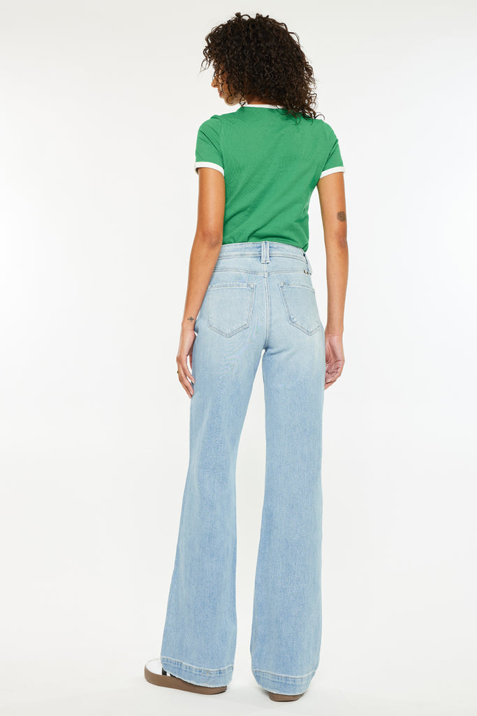 Juliany High Rise Flare Jeans | Flattering Retro Fit | Kancan USA