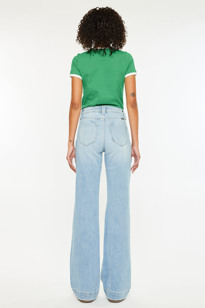 Juliany High Rise Flare Jeans | Flattering Retro Fit | Kancan USA