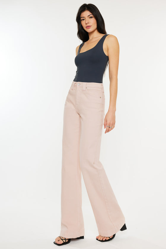 Kiera High Rise Wide Flare Jeans - Official Kancan USA