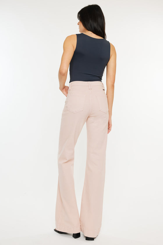 Kiera High Rise Wide Flare Jeans - Official Kancan USA