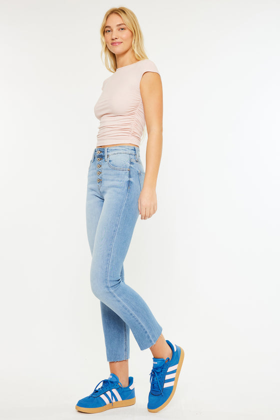 Priscilla High Rise Slim Straight Leg Jeans - Official Kancan USA
