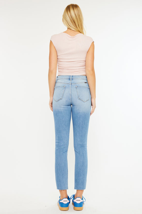Priscilla High Rise Slim Straight Leg Jeans - Official Kancan USA