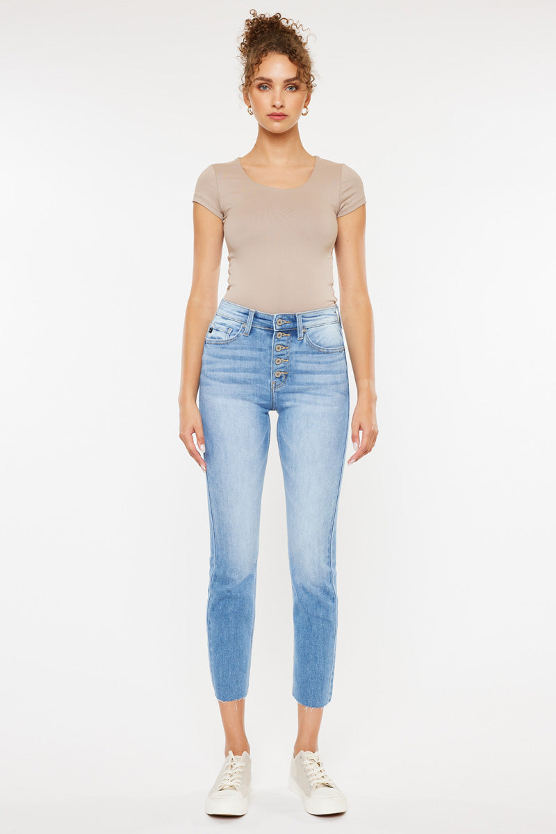 Priscilla High Rise Slim Straight Jeans - Official Kancan USA