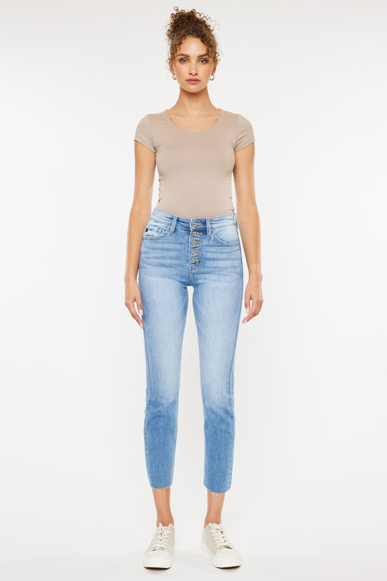 Priscilla High Rise Slim Straight Jeans - Official Kancan USA