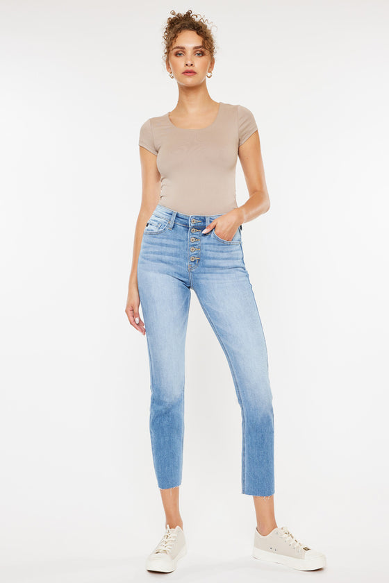 Priscilla High Rise Slim Straight Jeans - Official Kancan USA