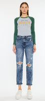 Kenzie Ultra High Rise Mom Jeans - Official Kancan USA
