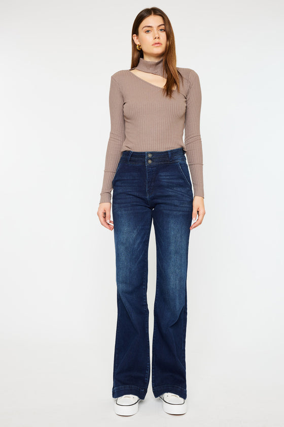 Carlyle High Rise Flare Jeans - Official Kancan USA